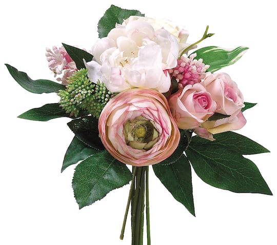 Pink &#x26; Cream Peony, Rose &#x26; Lilac Bouquet